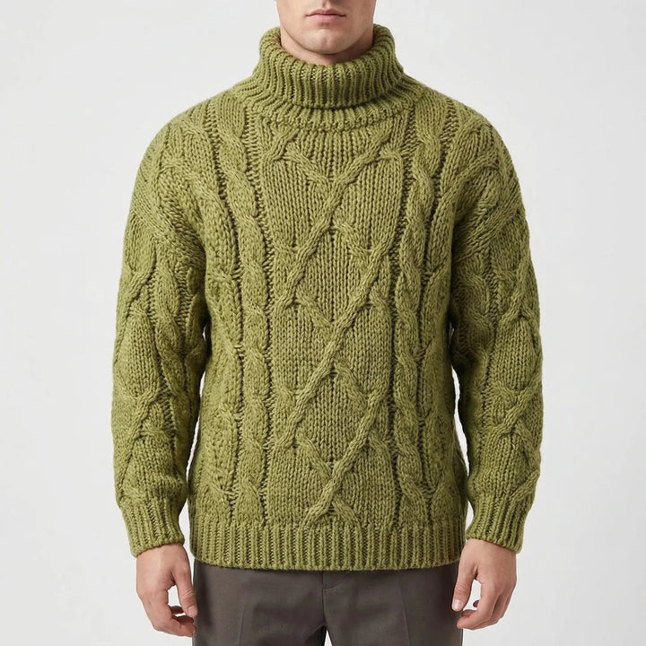 James | Refined Chunky Turtleneck Mens Knit Sweater