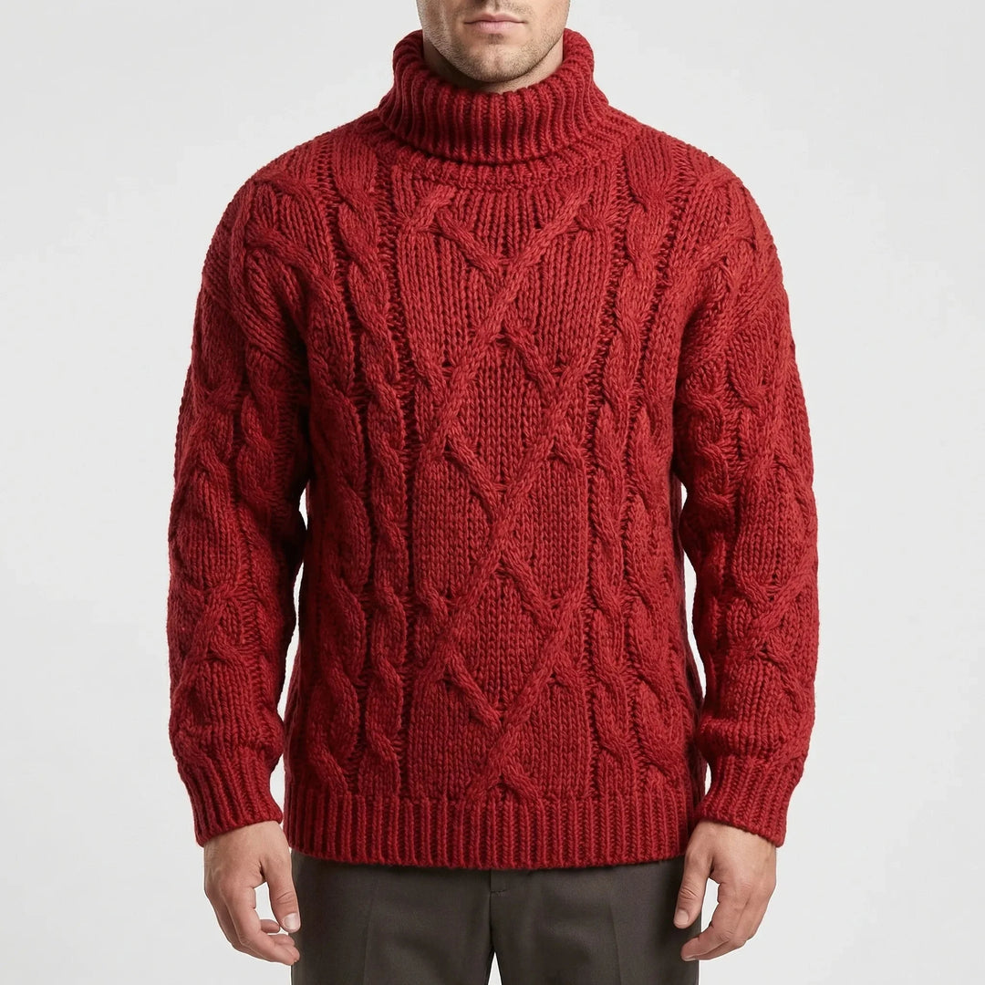 James | Refined Chunky Turtleneck Mens Knit Sweater