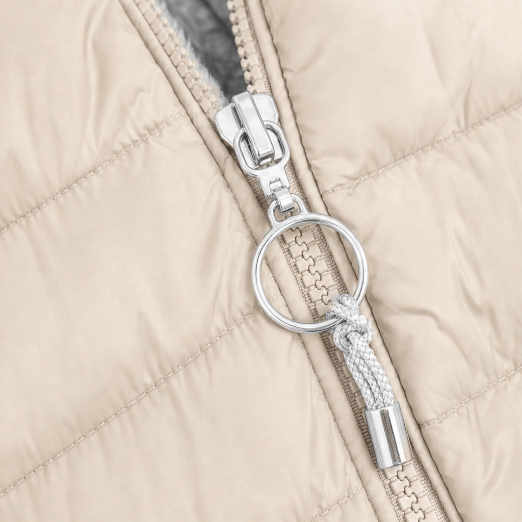 Janet | Polished Quilted Hooded Puffer Jacket Women