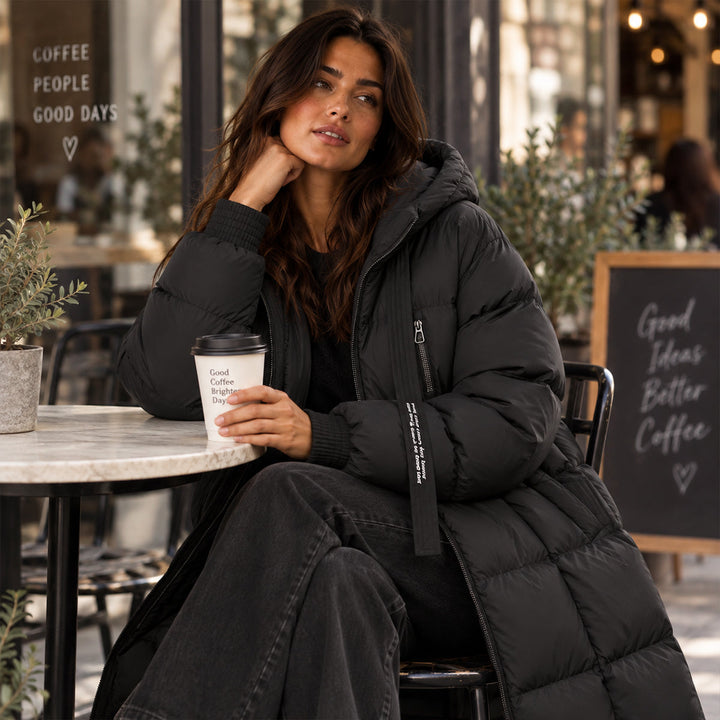 Janice | Long Hooded Quilted Puffer Jacket Women