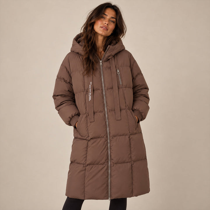 Janice | Long Hooded Quilted Puffer Jacket Women