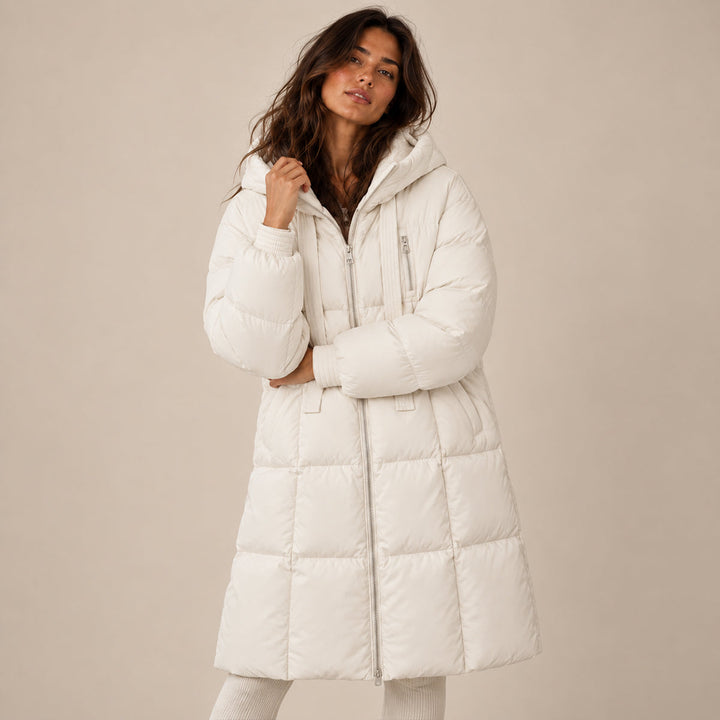Janice | Long Hooded Quilted Puffer Jacket Women
