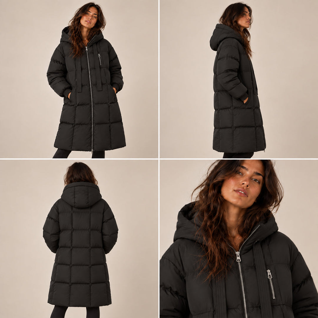 Janice | Long Hooded Quilted Puffer Jacket Women