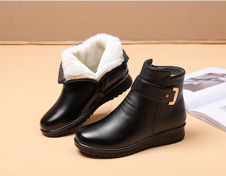 Janice | Low Wedge Ankle Snow Boots Women