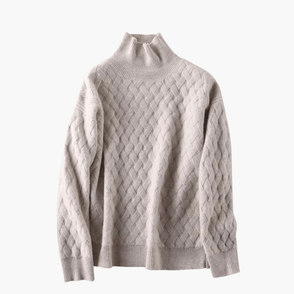 Jean | Effortless Oversized Cable Knit Turtleneck Sweater