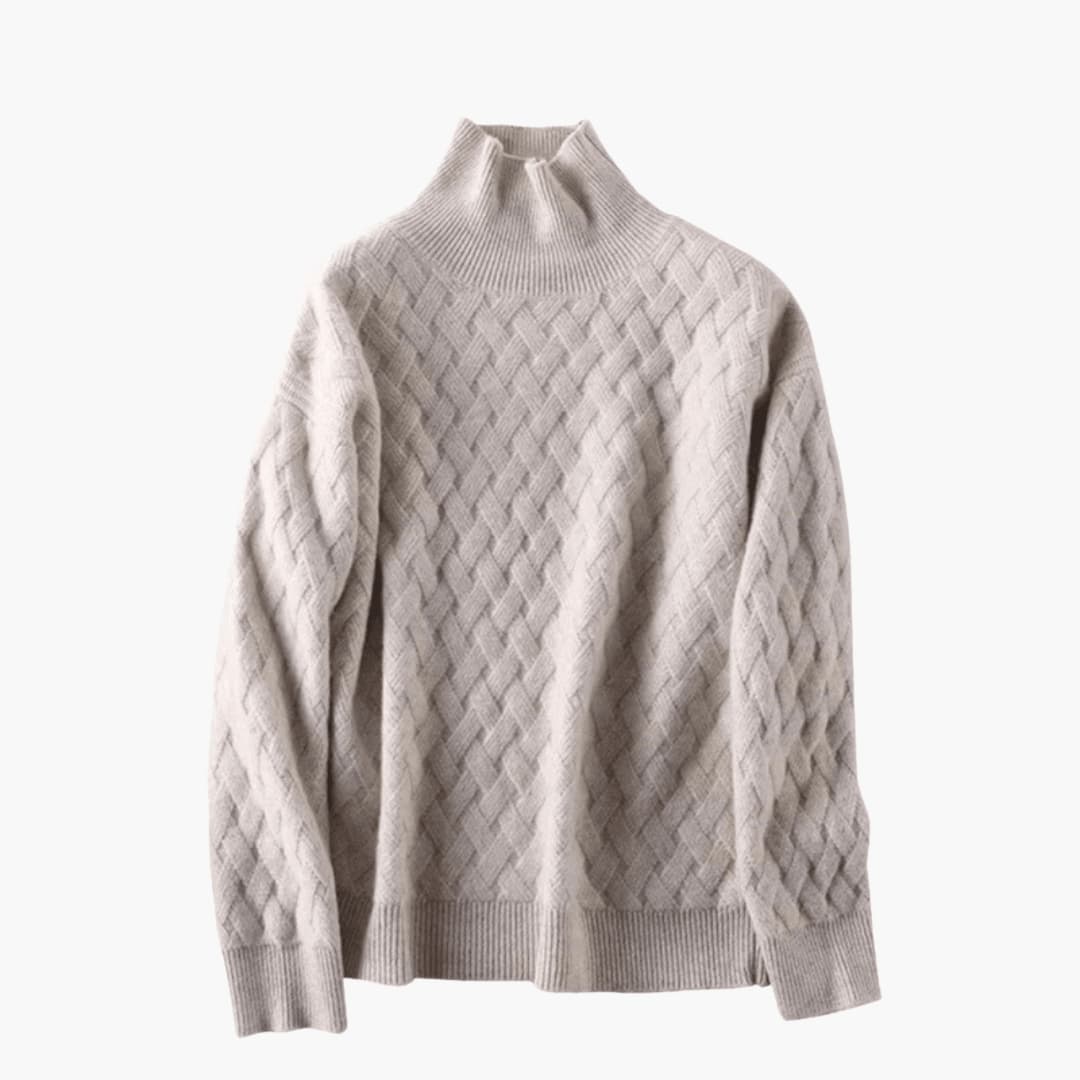 Jean | Effortless Oversized Cable Knit Turtleneck Sweater