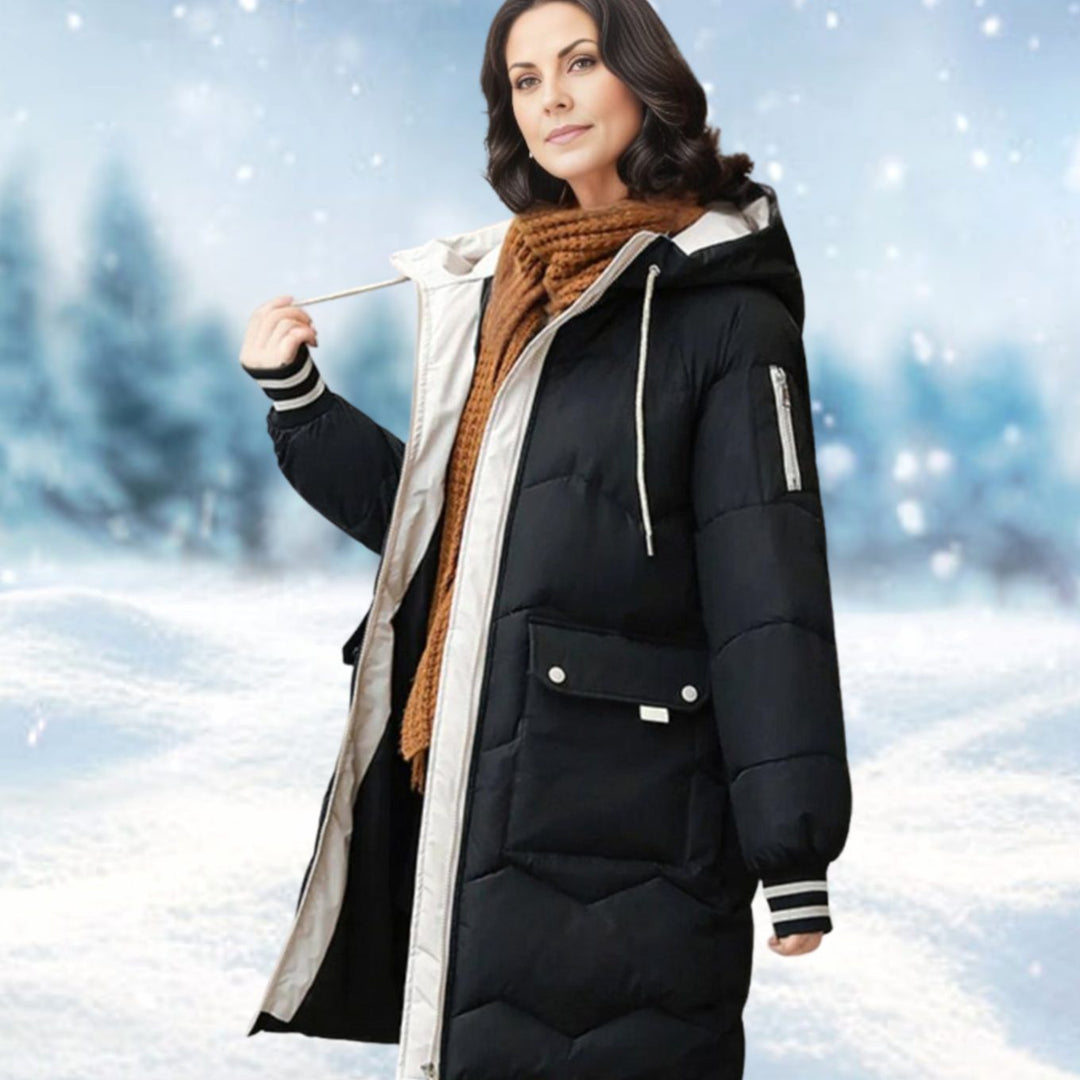 Jennifer | Classic Long Hooded Winter Puffer Jacket Women