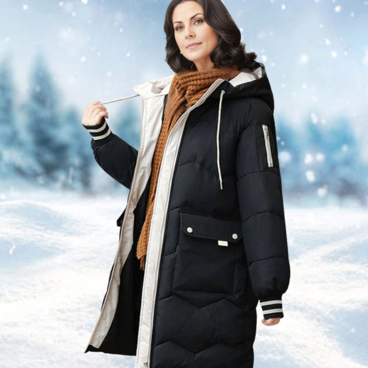 Jennifer | Classic Long Hooded Winter Puffer Jacket Women