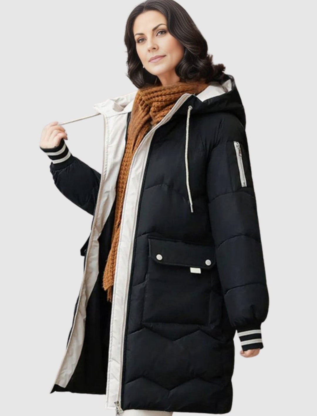 Jennifer | Classic Long Hooded Winter Puffer Jacket Women