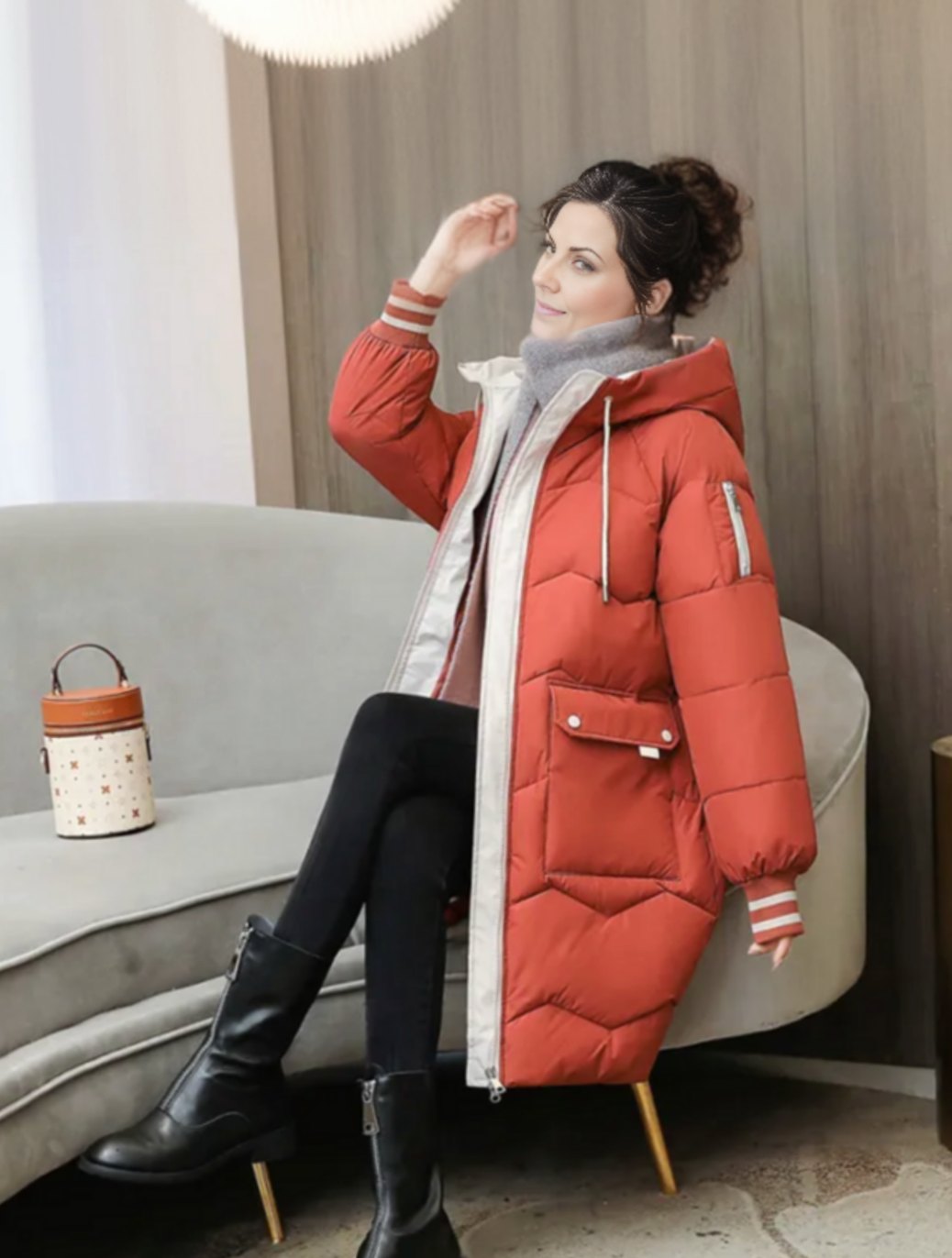 Jennifer | Classic Long Hooded Winter Puffer Jacket Women