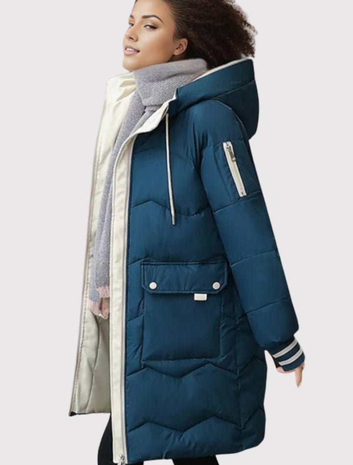 Jennifer | Classic Long Hooded Winter Puffer Jacket Women