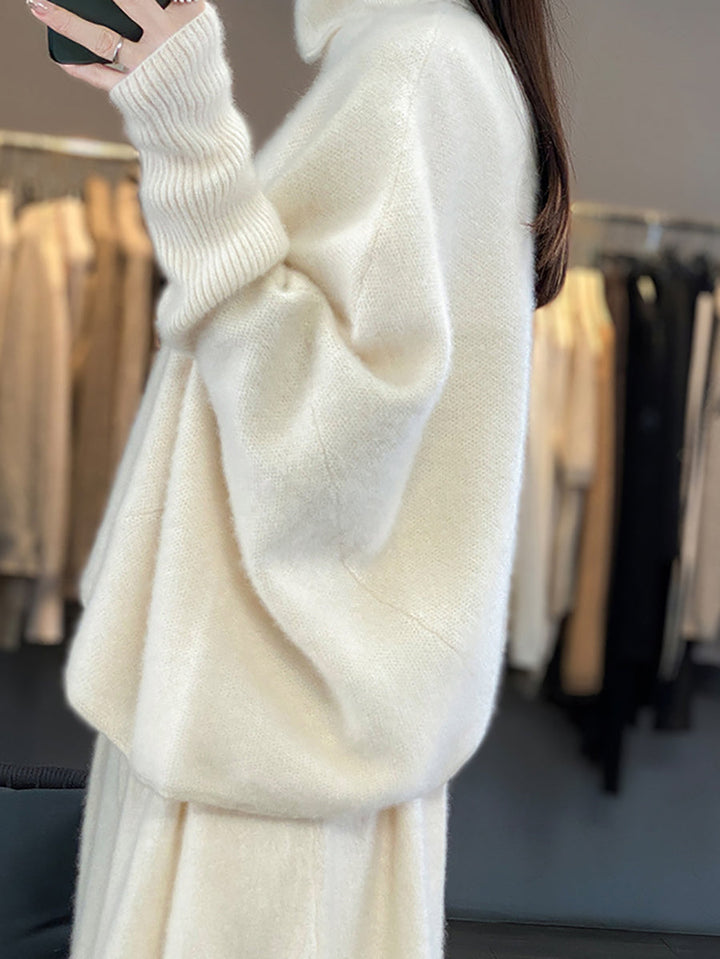 Jennifer | Effortless Oversized Batwing Sleeve Turtleneck Sweater