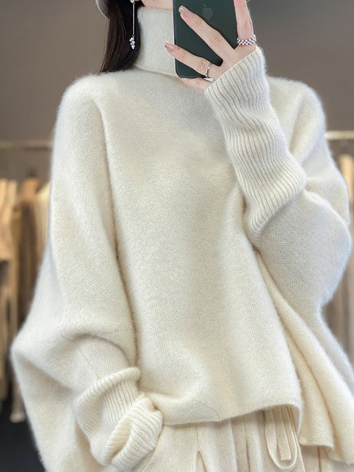 Jennifer | Effortless Oversized Batwing Sleeve Turtleneck Sweater