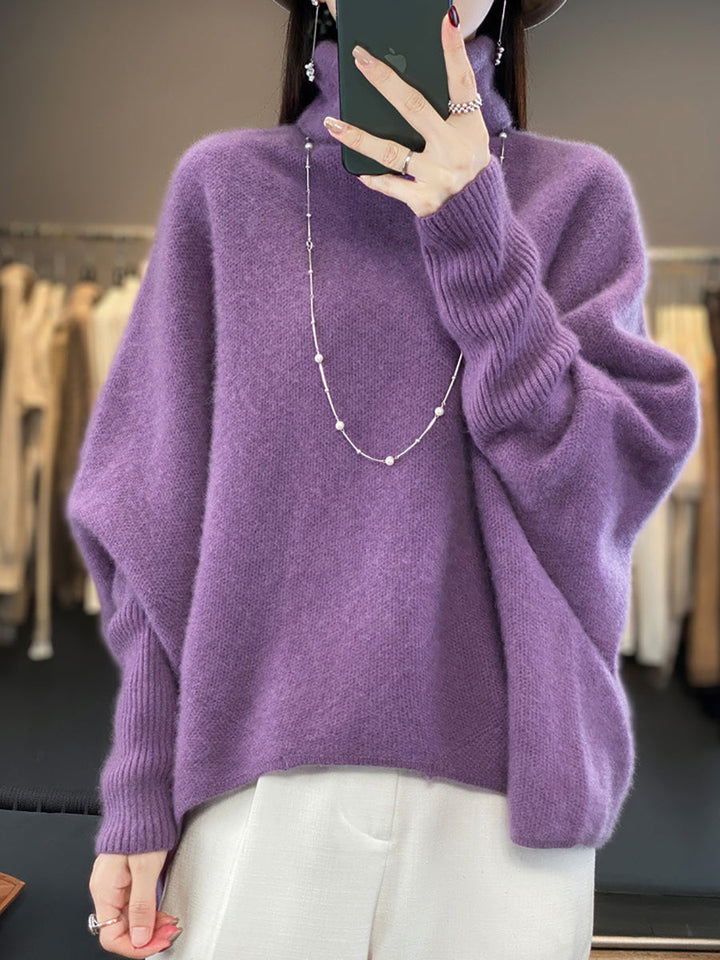 Jennifer | Effortless Oversized Batwing Sleeve Turtleneck Sweater