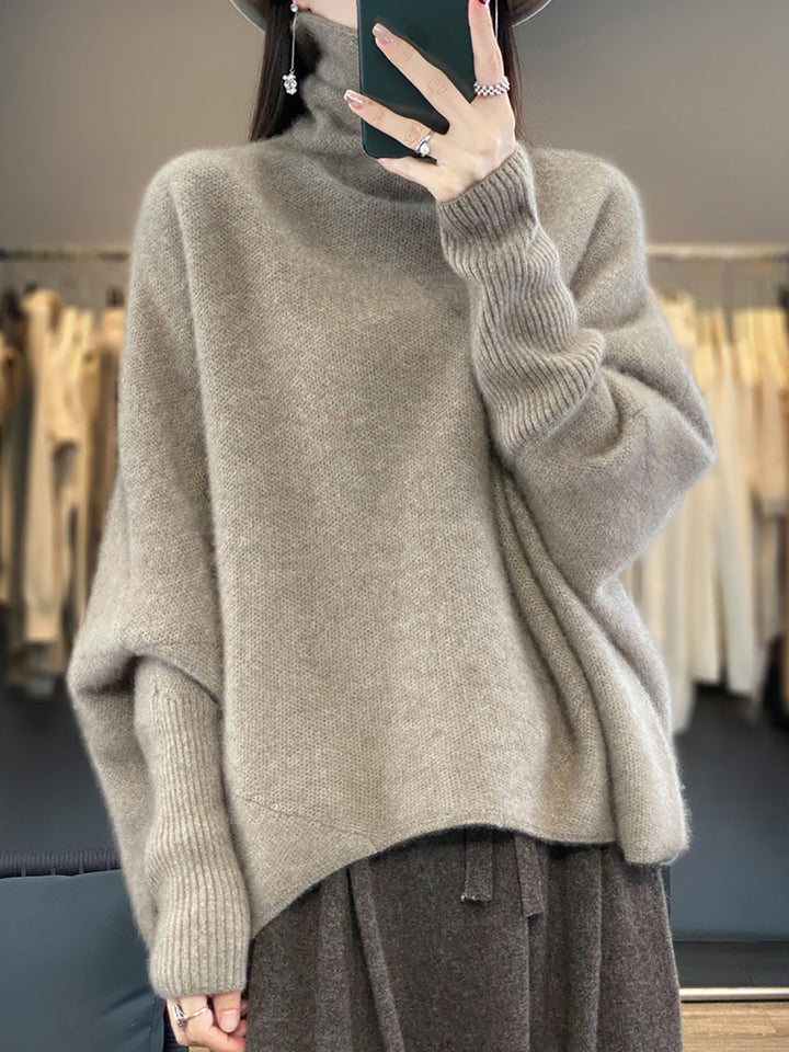 Jennifer | Effortless Oversized Batwing Sleeve Turtleneck Sweater
