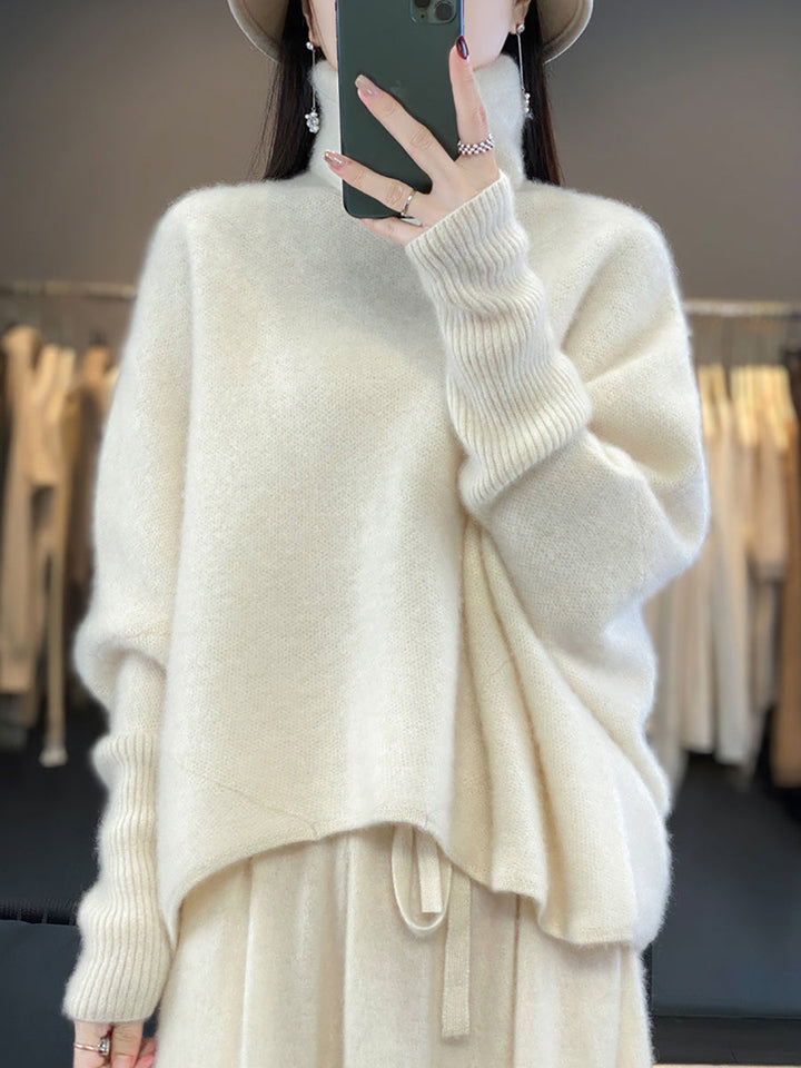 Jennifer | Effortless Oversized Batwing Sleeve Turtleneck Sweater
