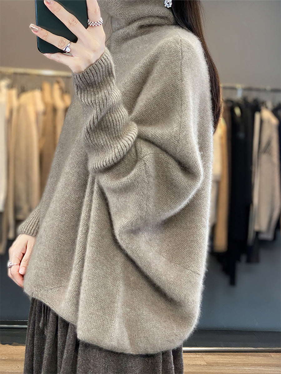 Jennifer | Effortless Oversized Batwing Sleeve Turtleneck Sweater