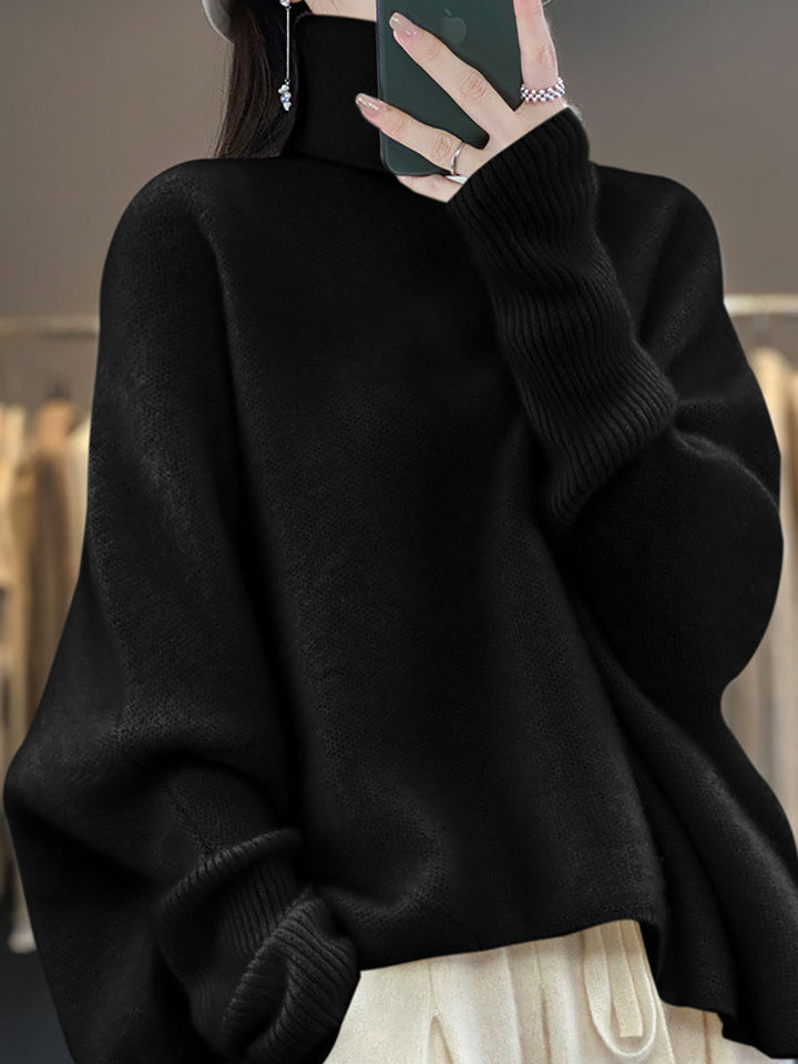 Jennifer | Effortless Oversized Batwing Sleeve Turtleneck Sweater