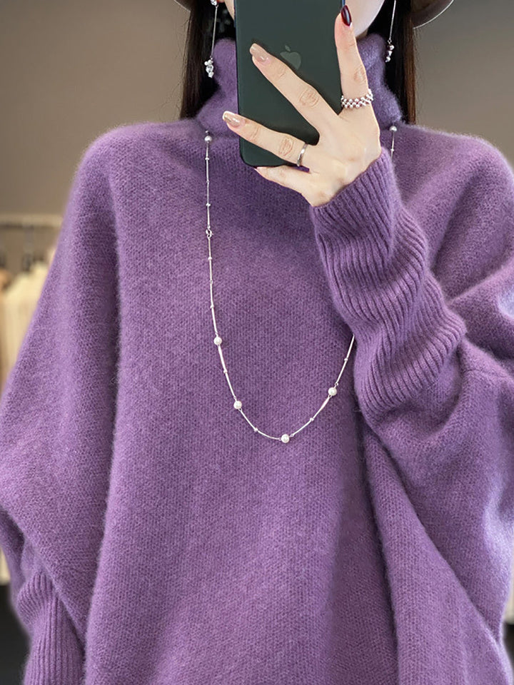 Jennifer | Effortless Oversized Batwing Sleeve Turtleneck Sweater
