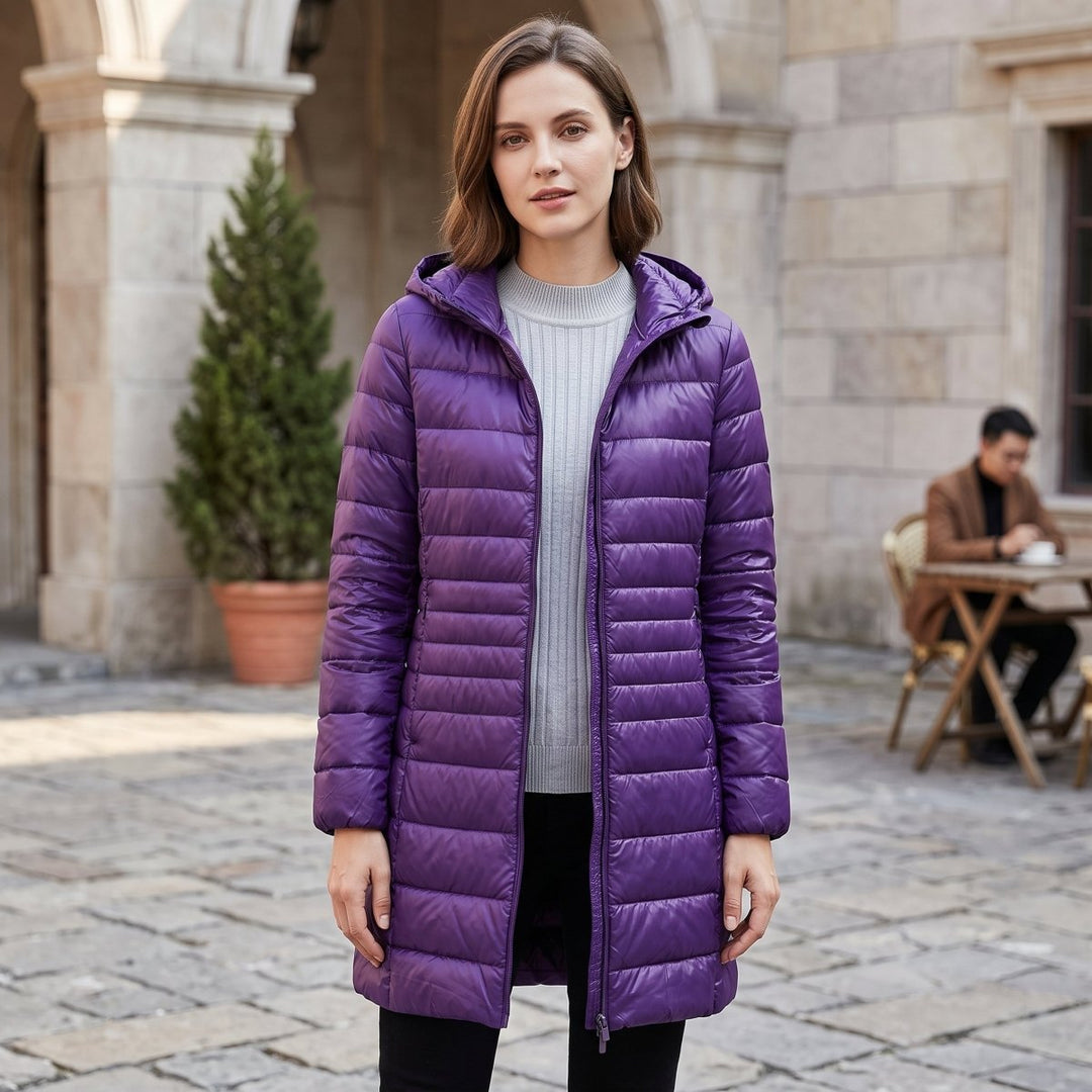 Jessica | Cozy Longline Hooded Puffer Jacket Women
