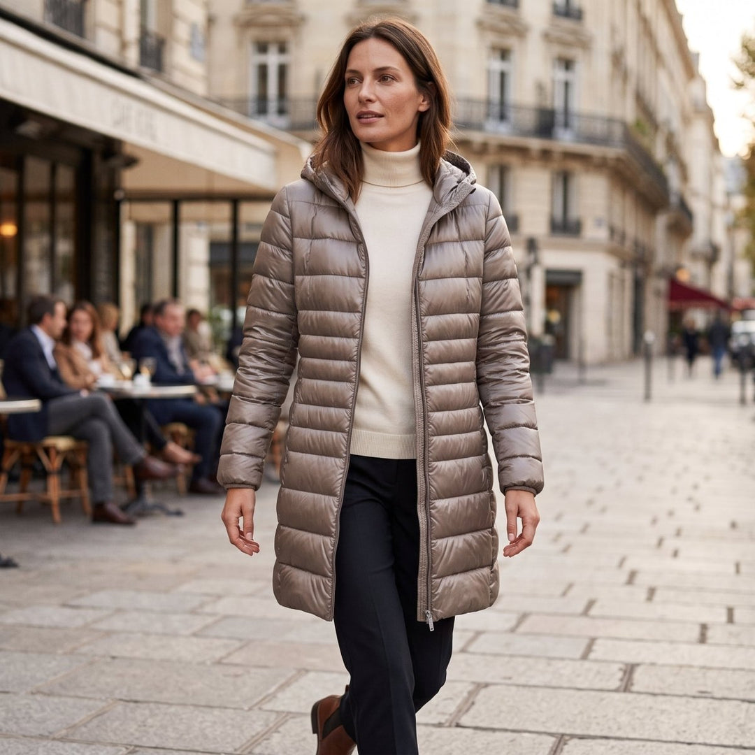 Jessica | Cozy Longline Hooded Puffer Jacket Women