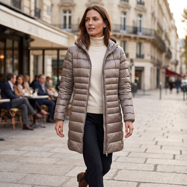 Jessica | Cozy Longline Hooded Puffer Jacket Women