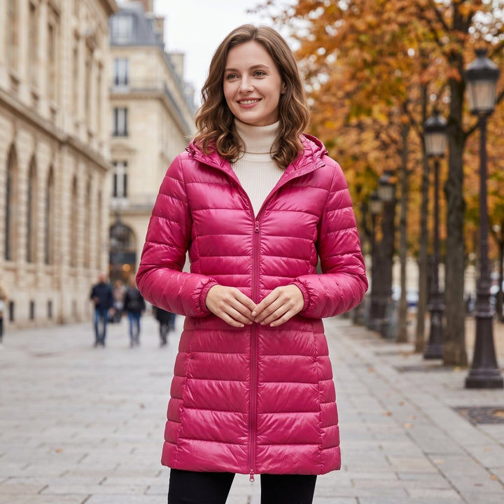 Jessica | Cozy Longline Hooded Puffer Jacket Women