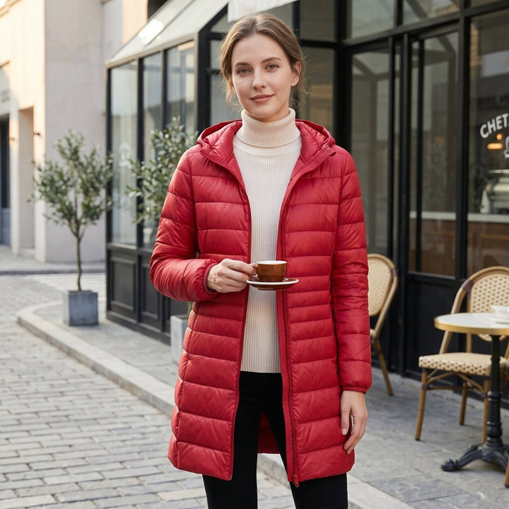 Jessica | Cozy Longline Hooded Puffer Jacket Women
