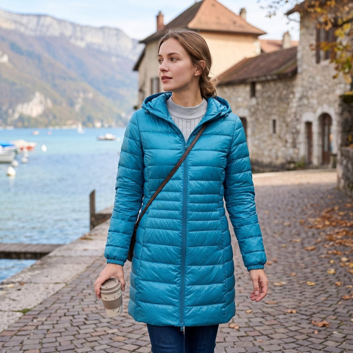 Jessica | Cozy Longline Hooded Puffer Jacket Women