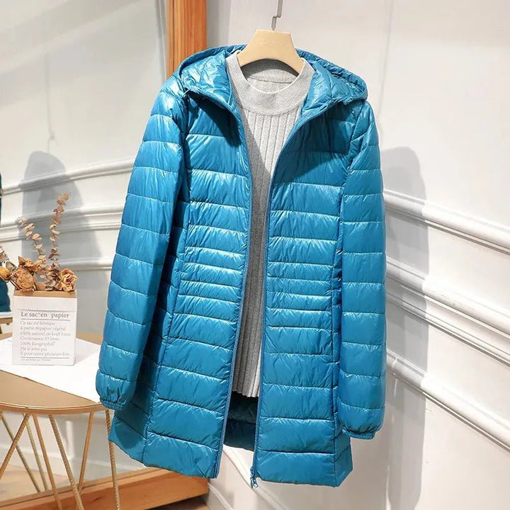 Jessica | Cozy Longline Hooded Puffer Jacket Women