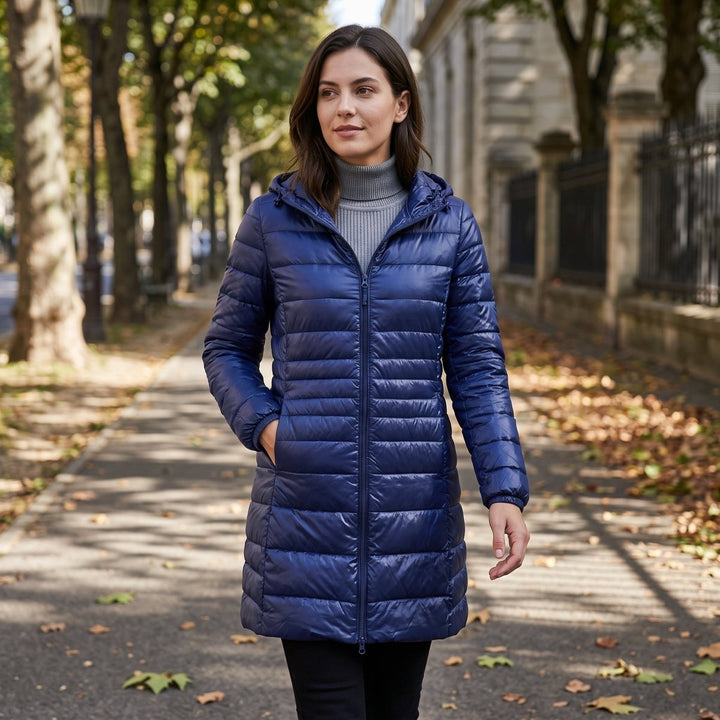 Jessica | Cozy Longline Hooded Puffer Jacket Women