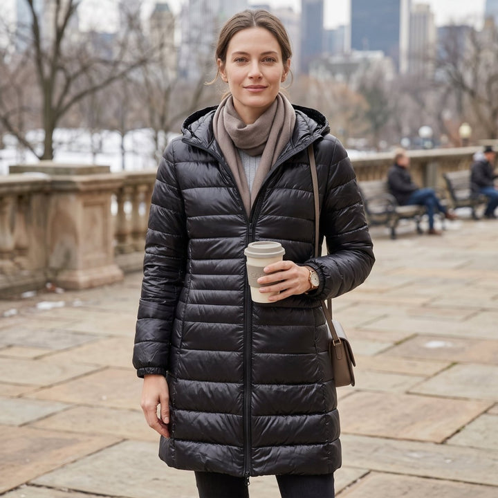Jessica | Cozy Longline Hooded Puffer Jacket Women