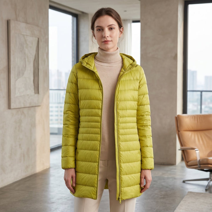 Jessica | Cozy Longline Hooded Puffer Jacket Women