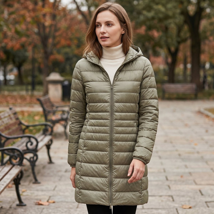 Jessica | Cozy Longline Hooded Puffer Jacket Women
