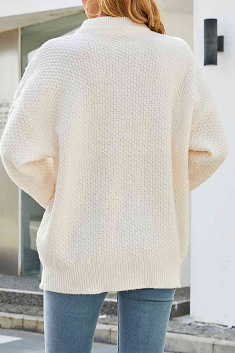 Joan | Oversized Crew Neck Chunky Cable Knit Sweater
