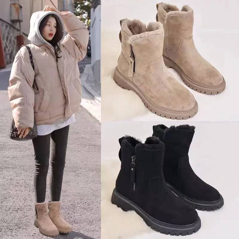 Joan | Side Zip Winter Snow Boots Women