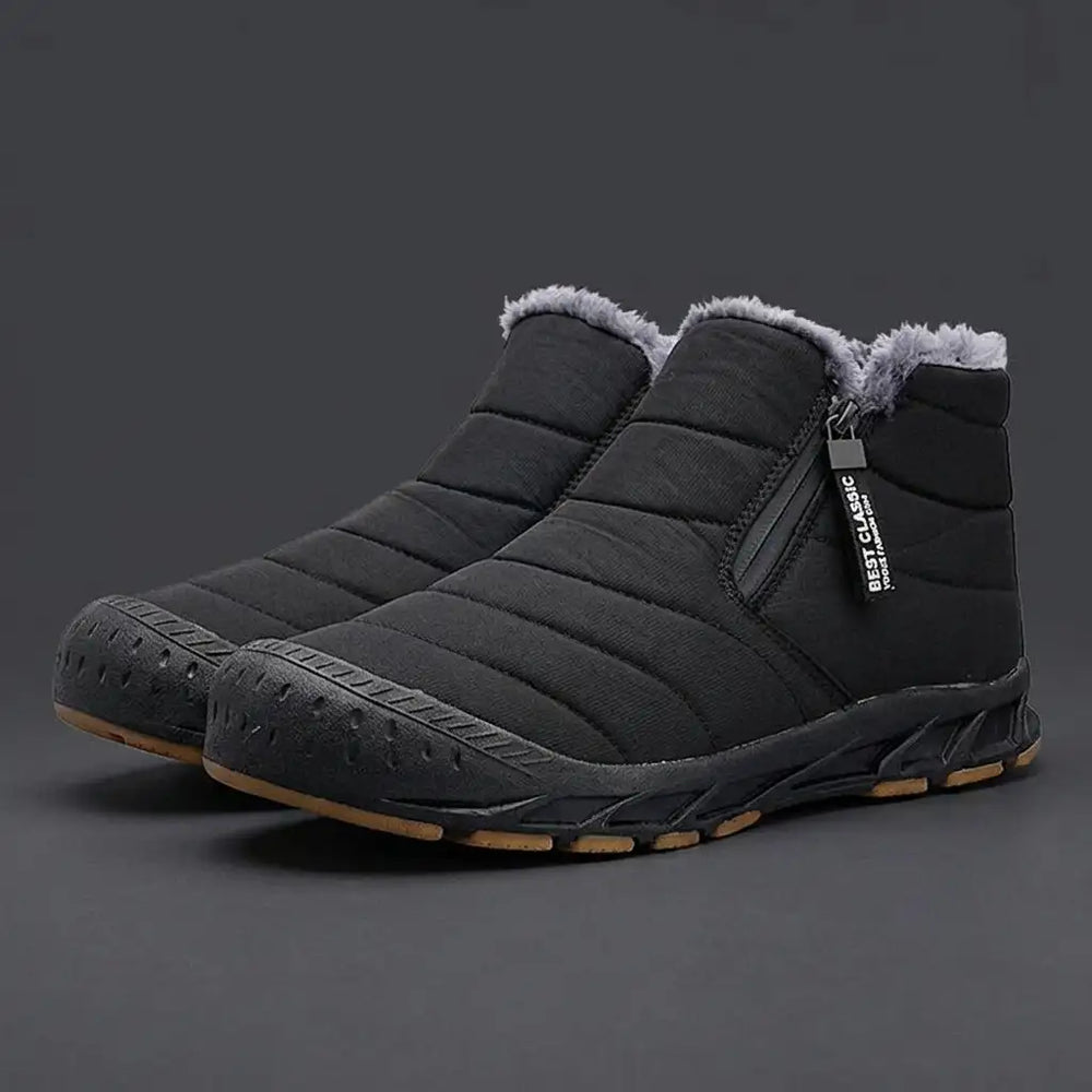 John | Quilted Side Zip Mens Snow Boots