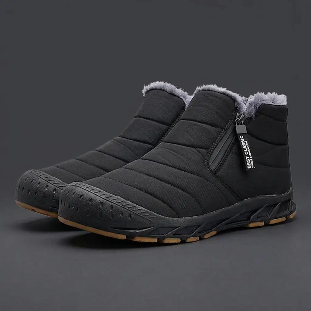 John | Quilted Side Zip Mens Snow Boots