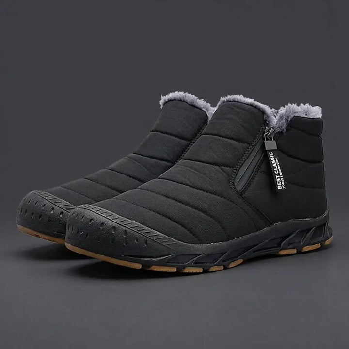 John | Quilted Side Zip Mens Snow Boots