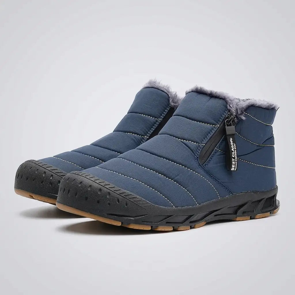 John | Quilted Side Zip Mens Snow Boots