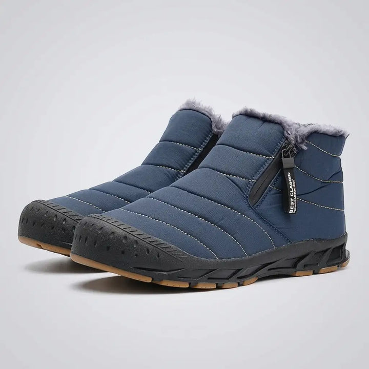 John | Quilted Side Zip Mens Snow Boots