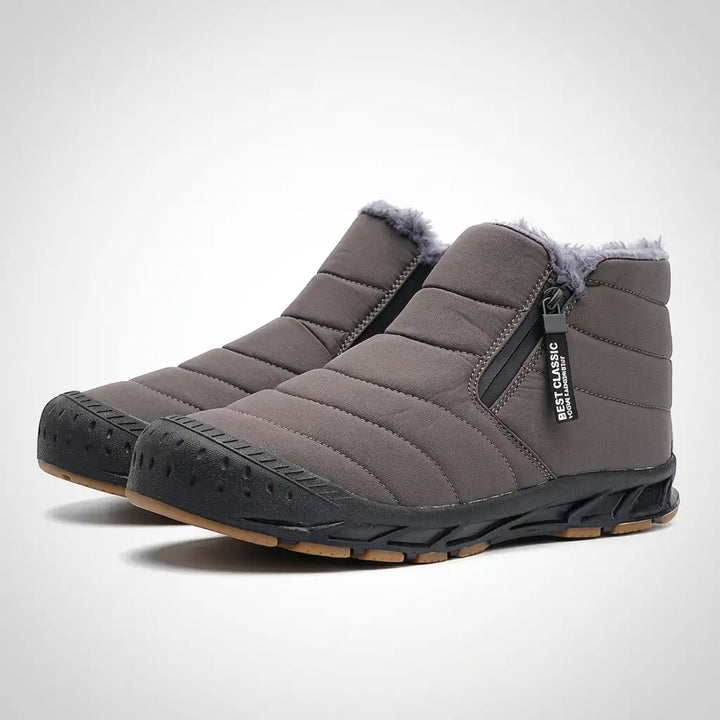 John | Quilted Side Zip Mens Snow Boots