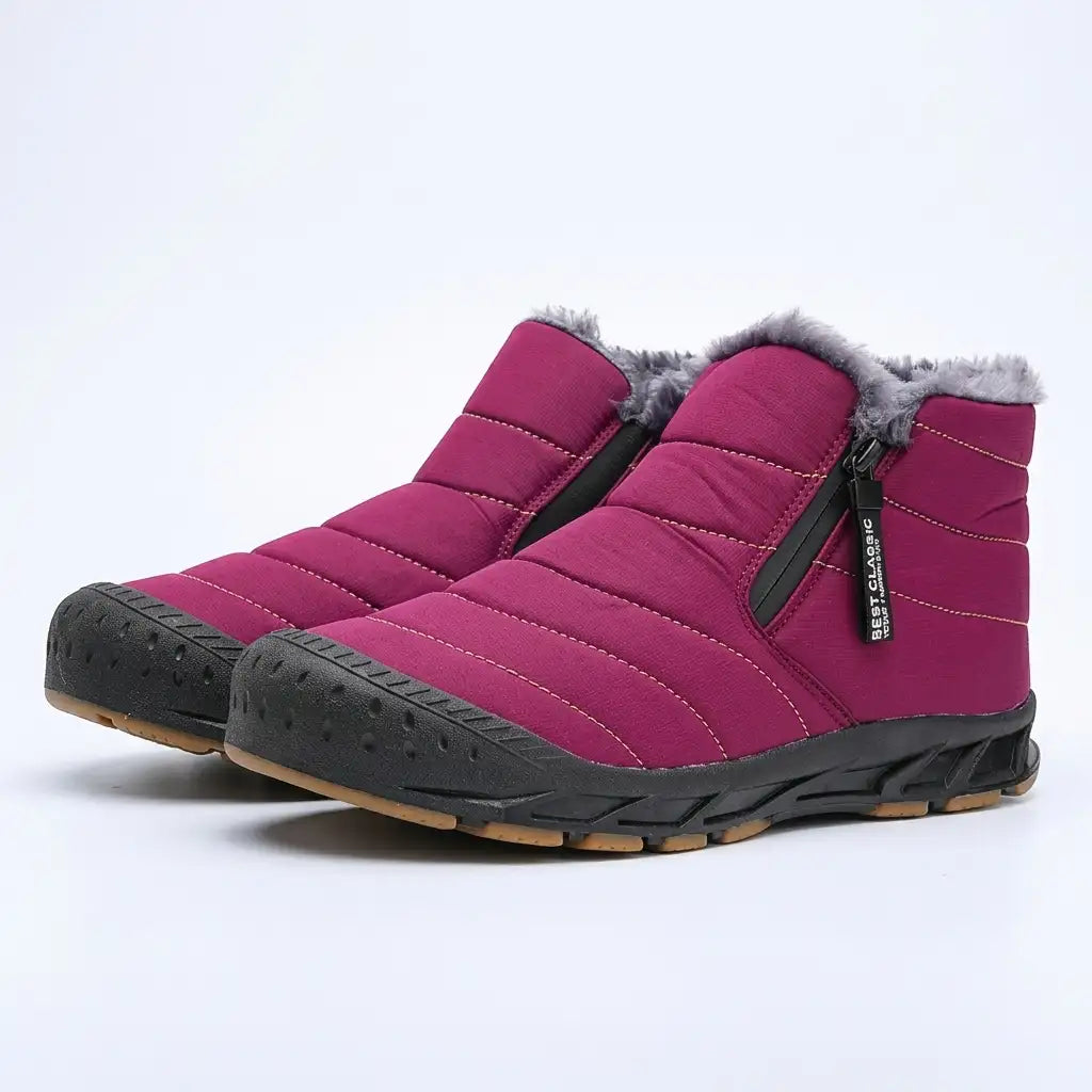 John | Quilted Side Zip Mens Snow Boots