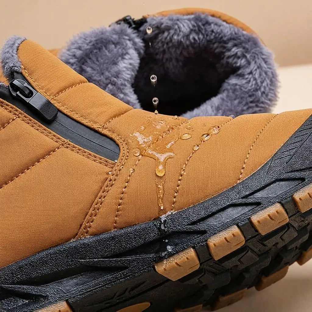 John | Quilted Side Zip Mens Snow Boots