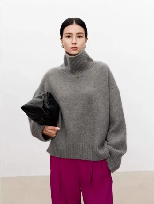 Joyce | Chic Oversized Drop Shoulder Turtleneck Sweater