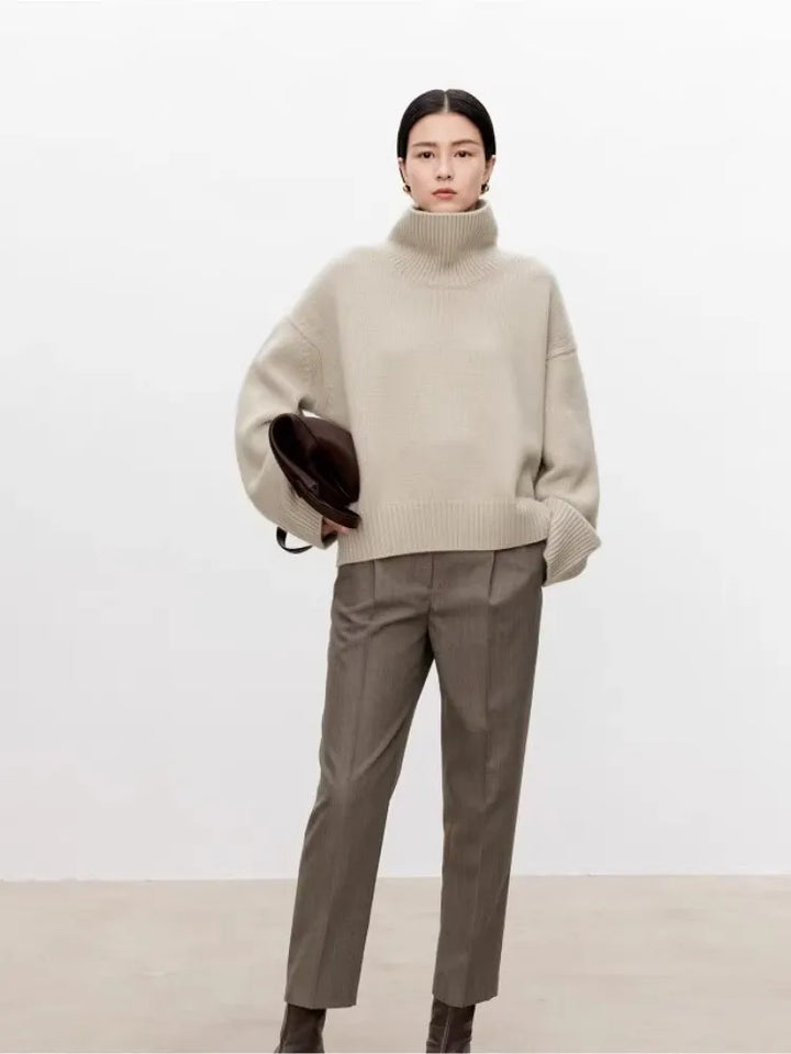 Joyce | Chic Oversized Drop Shoulder Turtleneck Sweater