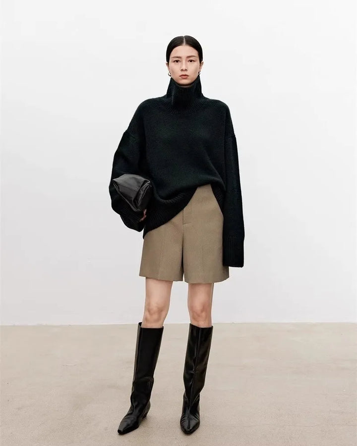 Joyce | Chic Oversized Drop Shoulder Turtleneck Sweater
