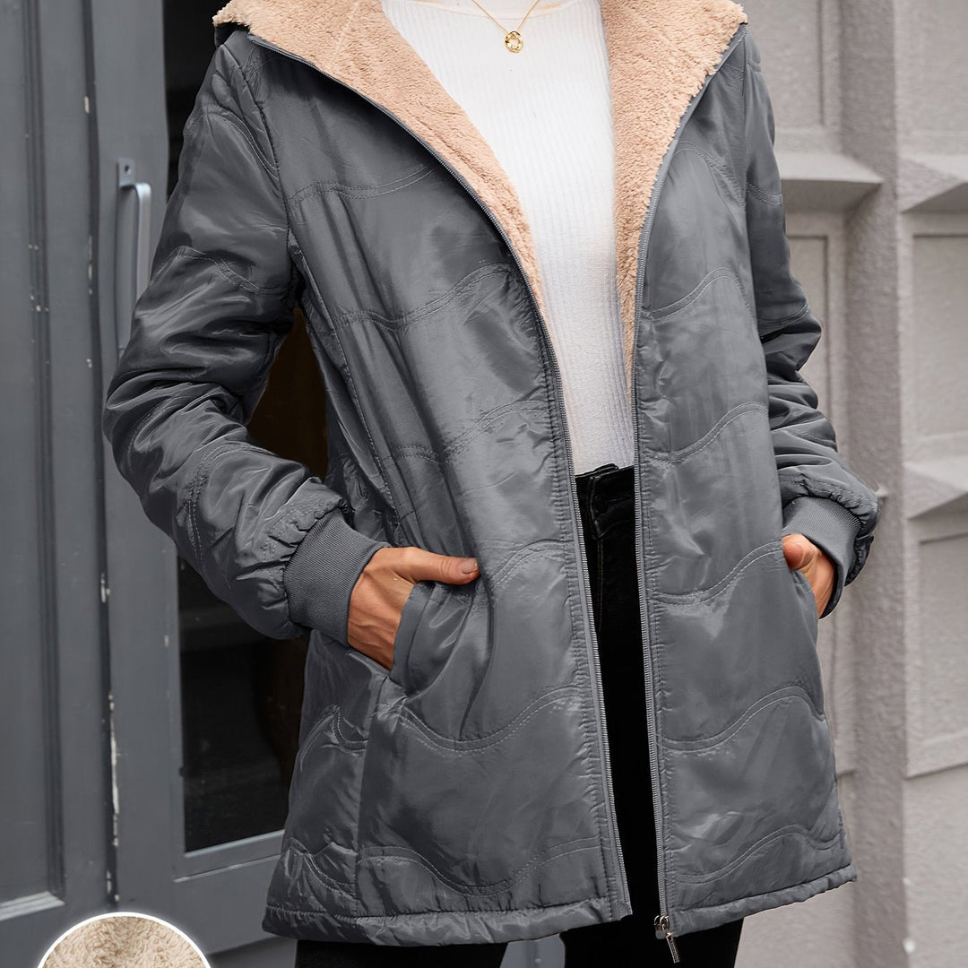 Joyce | Hooded Quilted Longline Sherpa Jacket Women