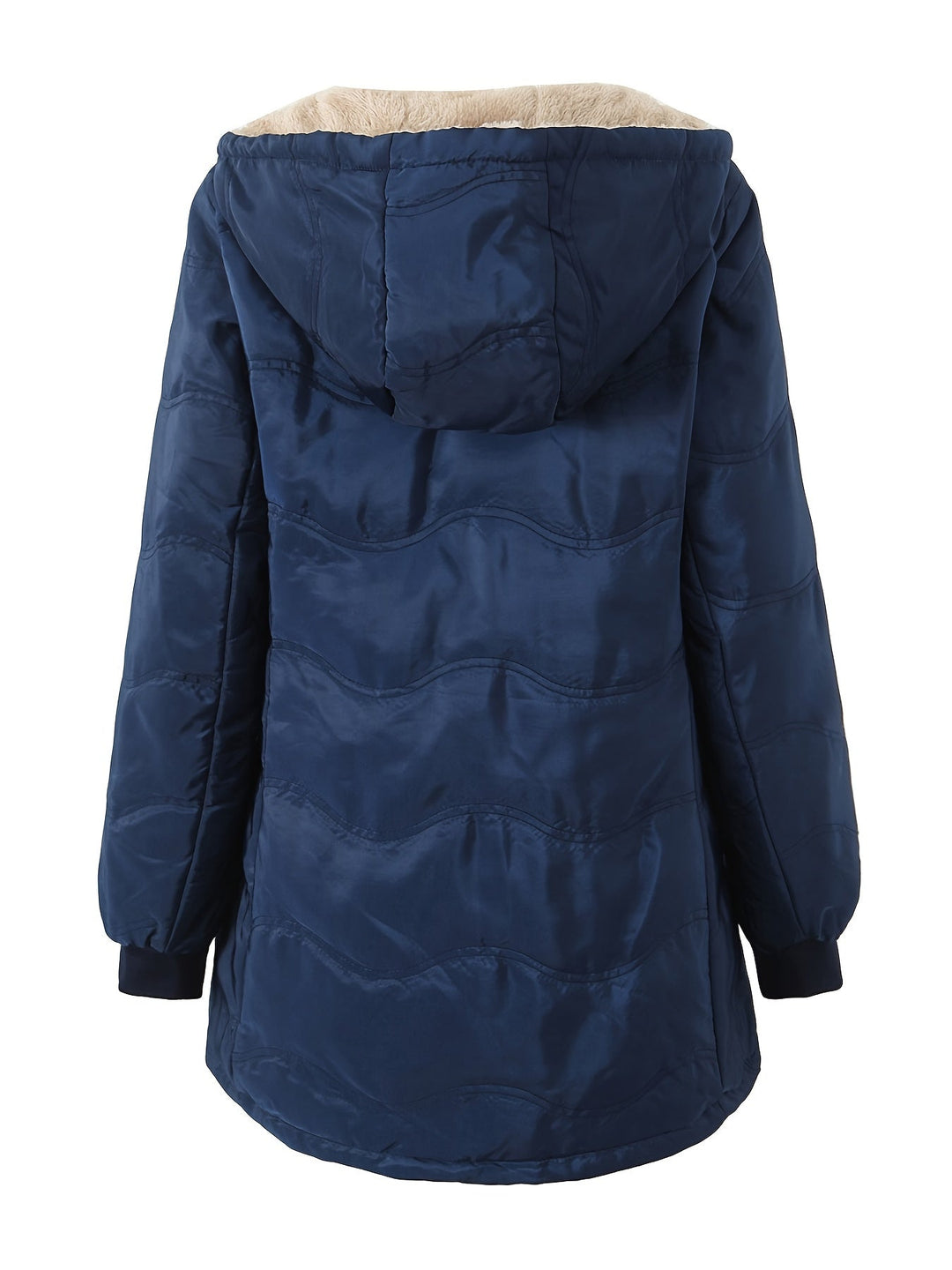 Joyce | Hooded Quilted Longline Sherpa Jacket Women