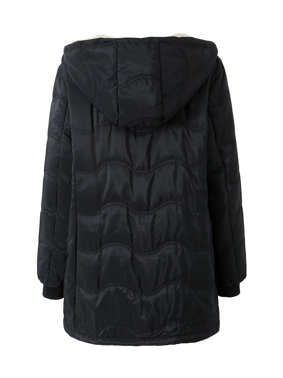 Joyce | Hooded Quilted Longline Sherpa Jacket Women